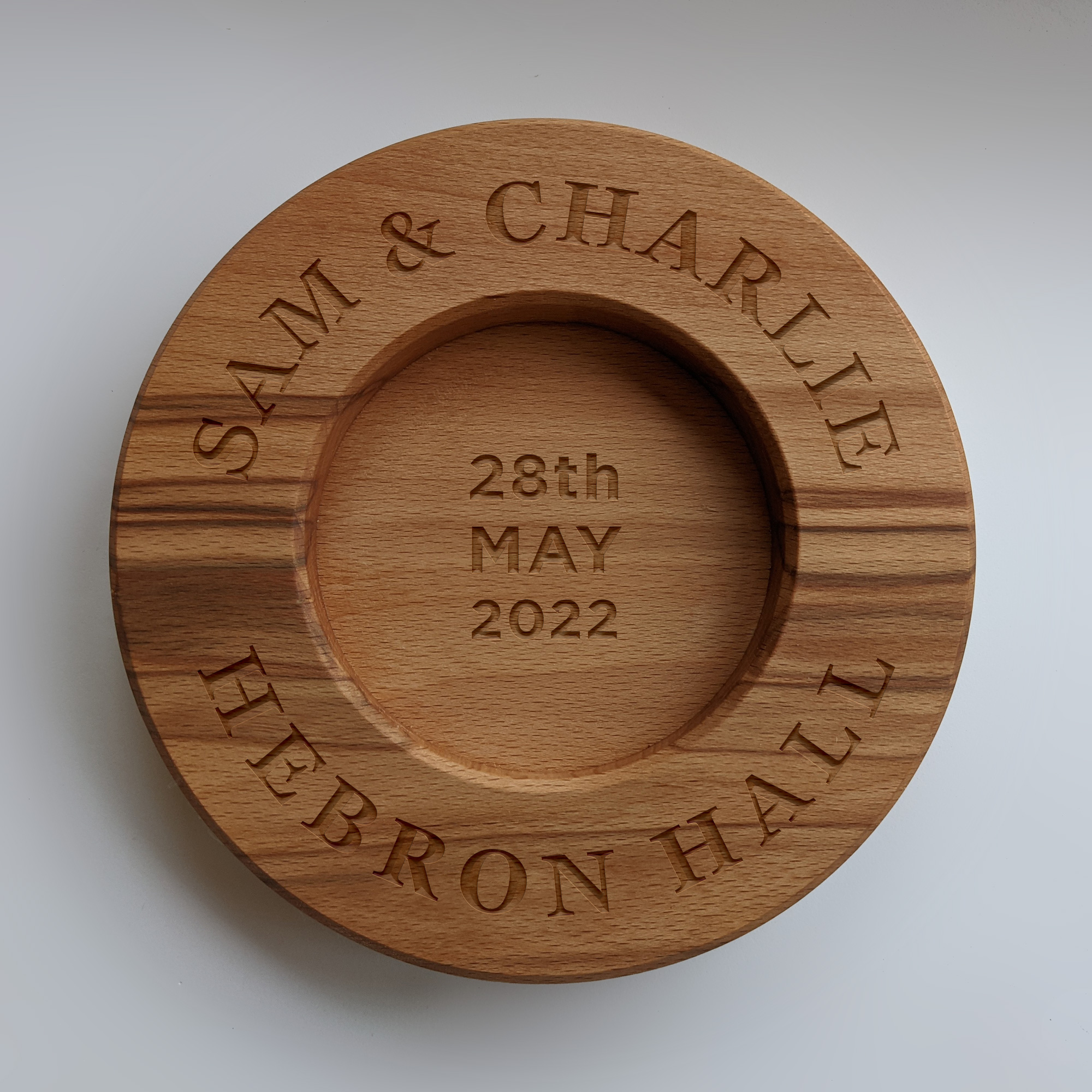 Personalised Wine Bottle Coaster, Names & Venue, Wedding & Anniversary ...